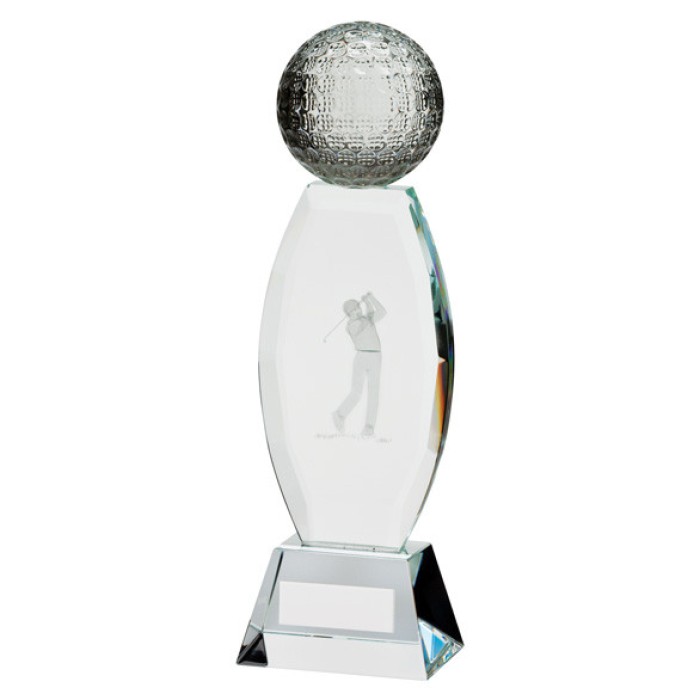 INFINITY GOLF CRYSTAL AWARD - 2 SIZES - 19CM & 23CM